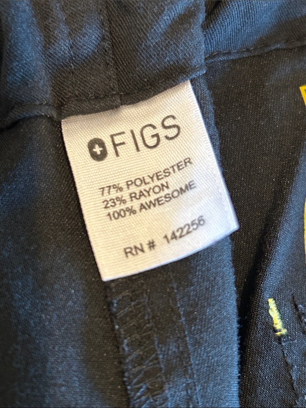 FIGS MEDICAL SCRUBS ELASTIC WAIST PANTS SIZE SMALL - Picture 6 of 6
